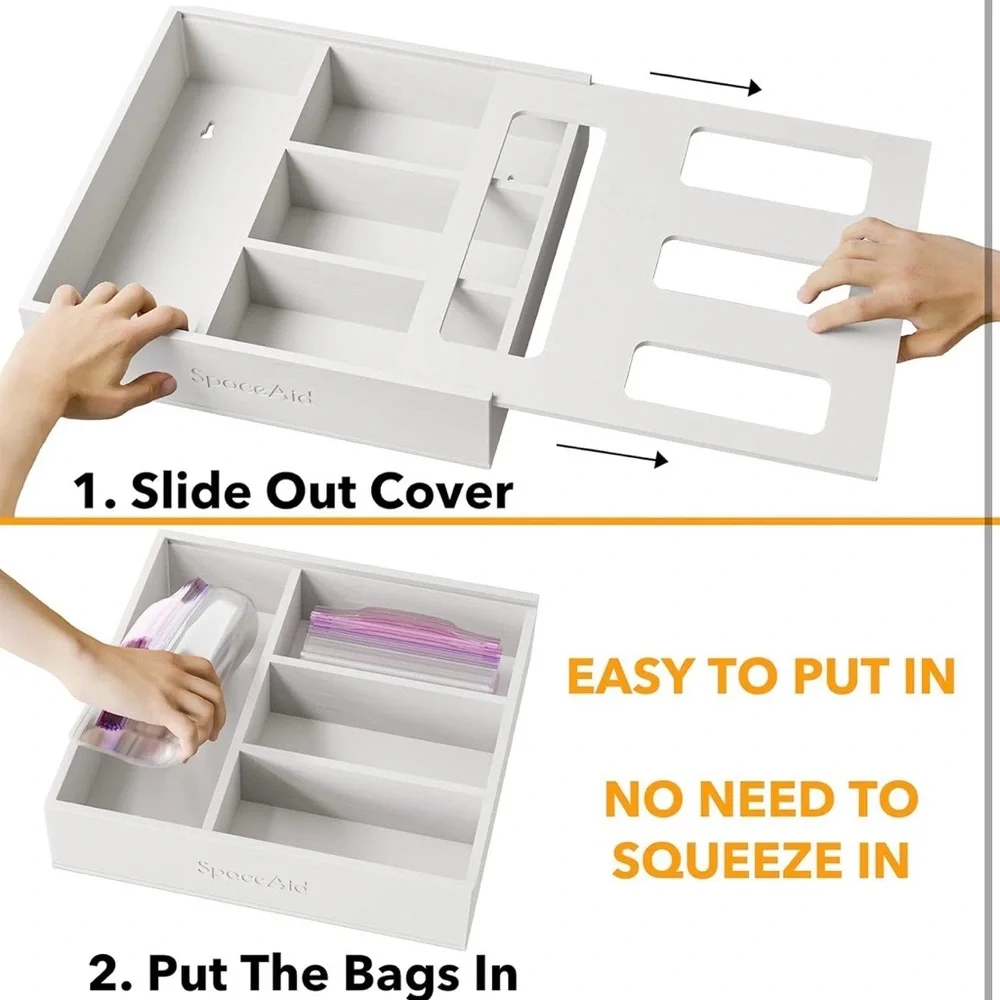 White Drawer Storage Bag Organizer (A35)
